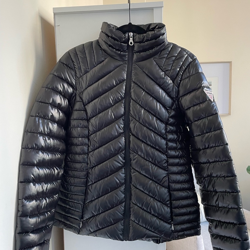 GUESS Black Puffer Jacket - Picture 2 of 3